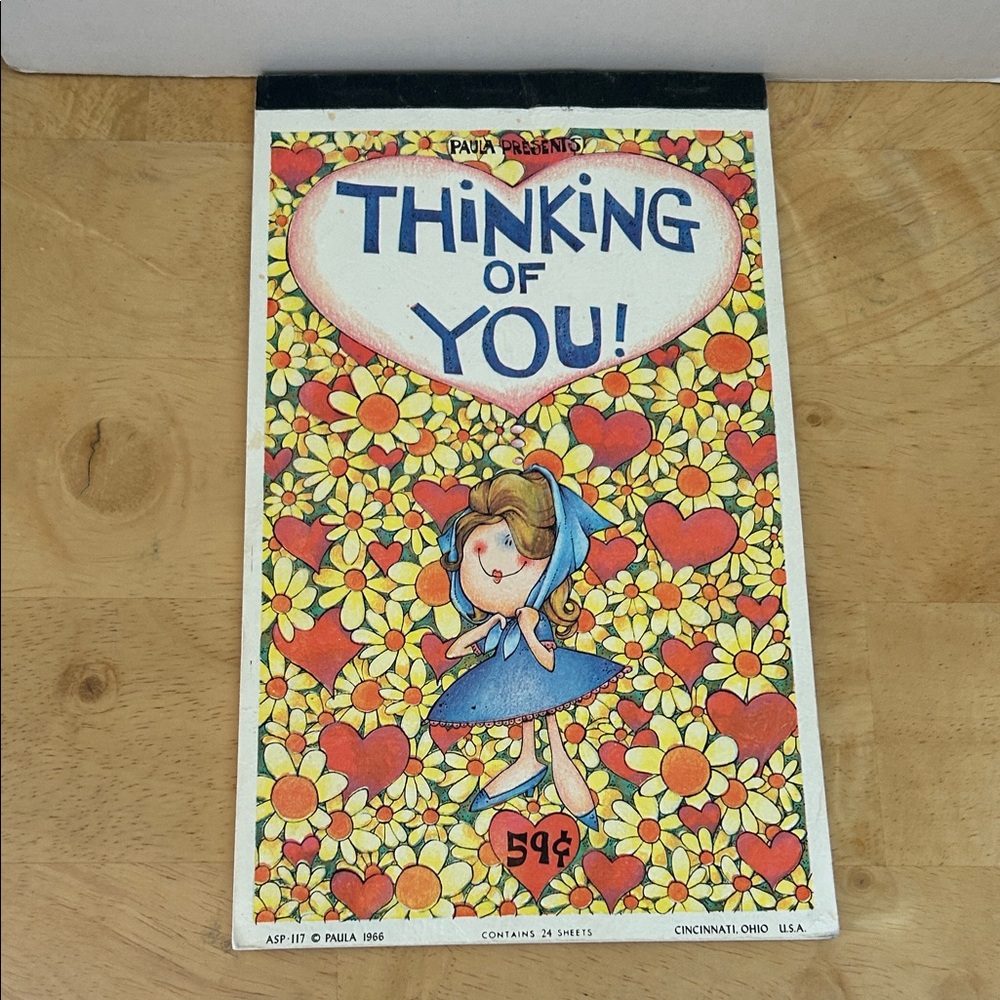 Paula Presents Stationery - Thinking of You - Vintage 1966 (14 Sheets)
